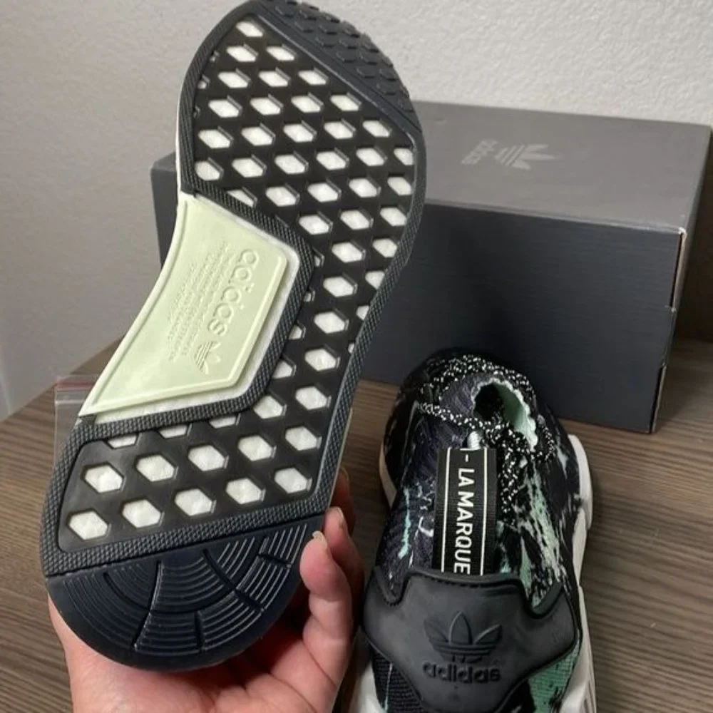 Adidas NMD R1 Primeknit Mint Marble Sneakers NWT - Picture 5 of 9